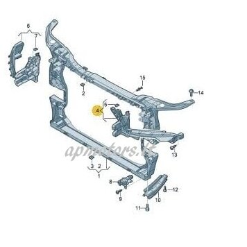 Headlight support bracket (left) 2