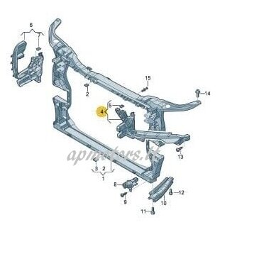 Headlight support bracket (right) 2