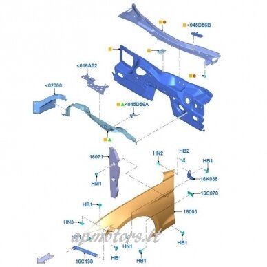 Front fender "BASE" (left)