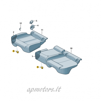 Rear bench seat clip 3